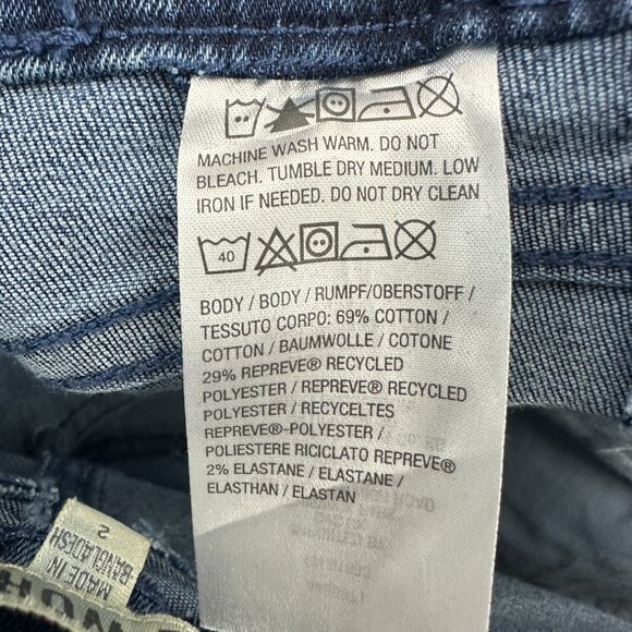 All Worthy Flare Women's size 2 Dark Wash Blue Denim Jeans - Picture 4 of 5